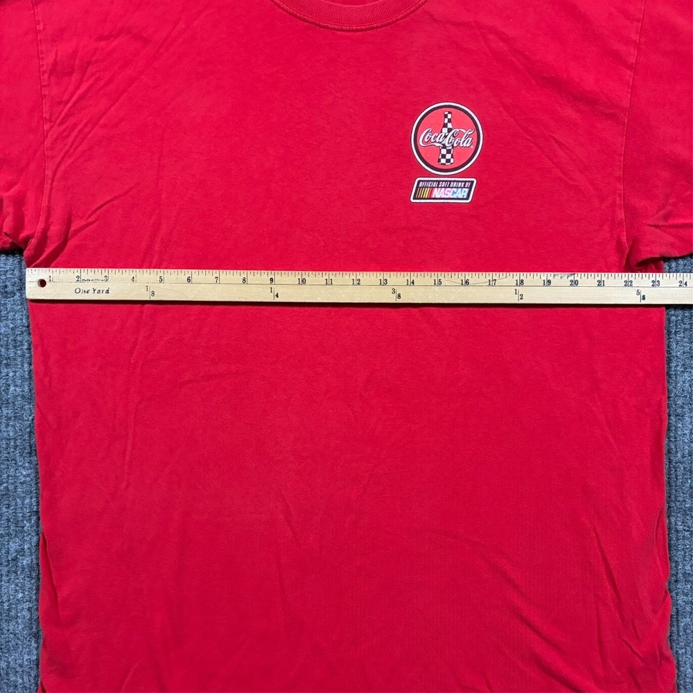 Coca Cola 600 NASCAR T Shirt Mens XL Red Double Sided Racing Tee Y2K - Picture 5 of 7